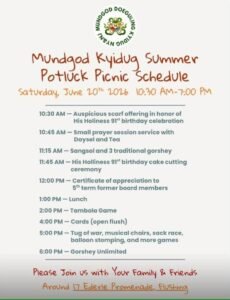 Poster for Mundgod Kyidug Summer Picnic