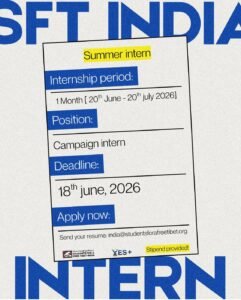 Poster for SFT India Internship