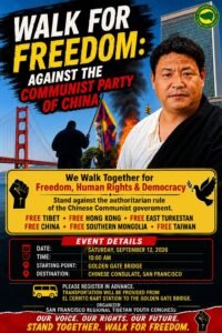 Poster for We Walk Together for Freedom, Human Rights & Democracy
