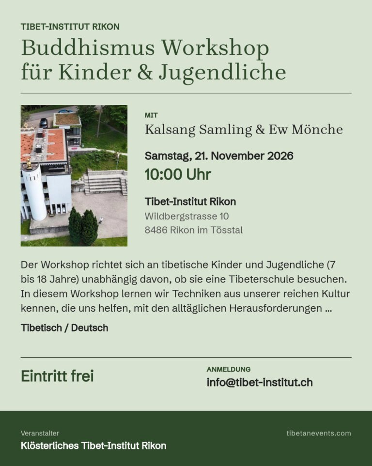 Buddhismus Workshop für Kinder & Jugendliche Poster