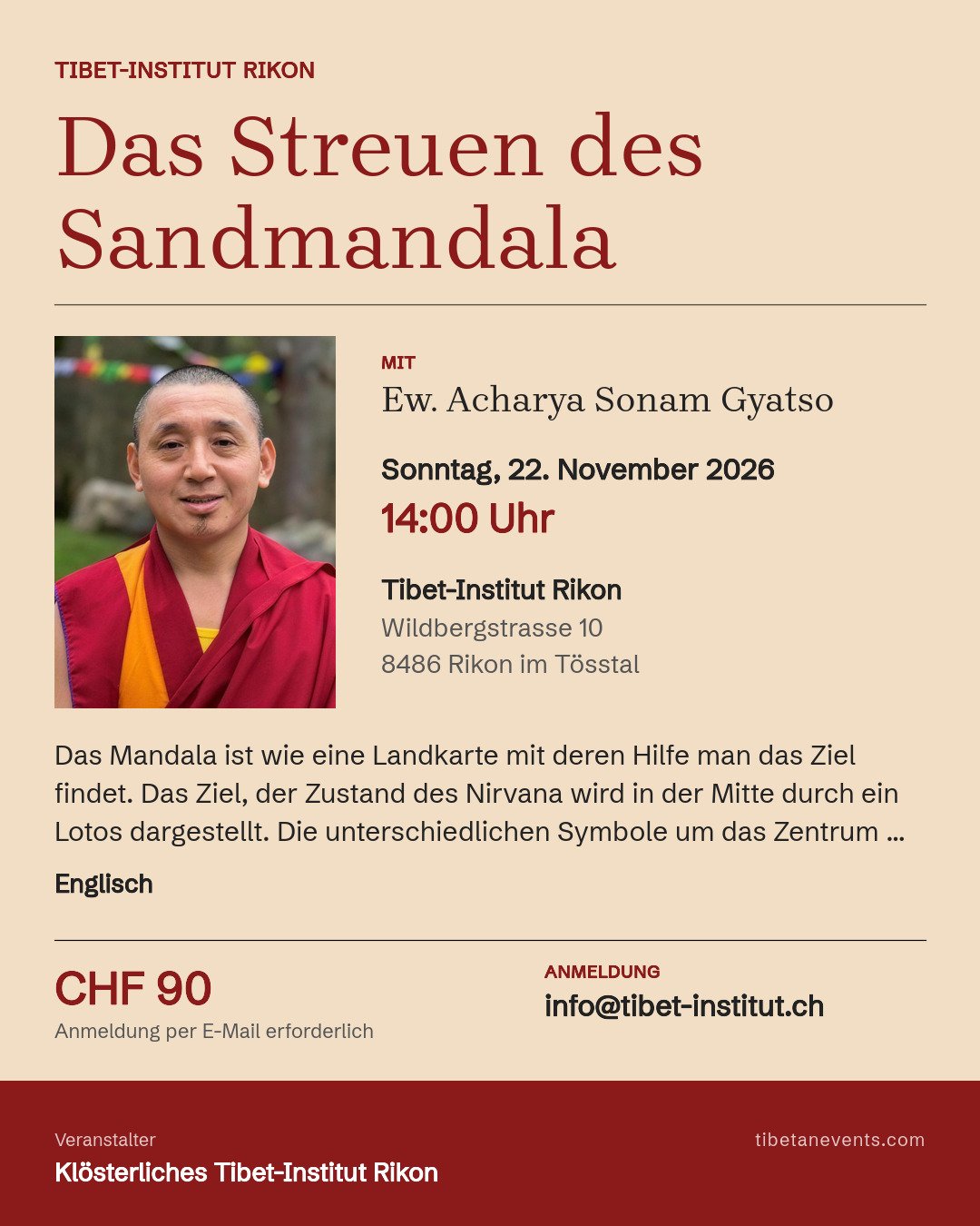 Poster: Das Streuen des Sandmandala