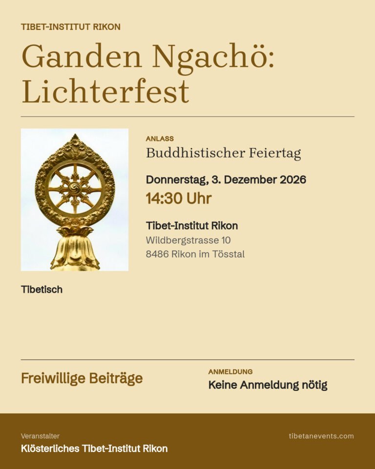 Ganden Ngachö – Lichterfest Poster