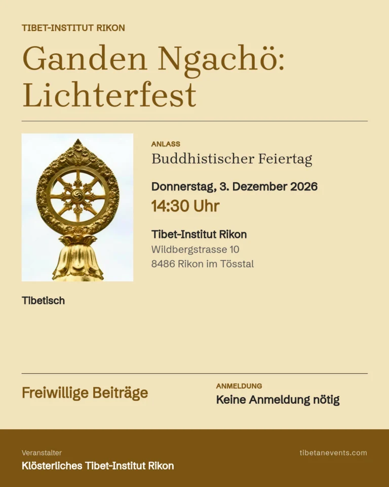 Ganden Ngachö – Lichterfest Poster