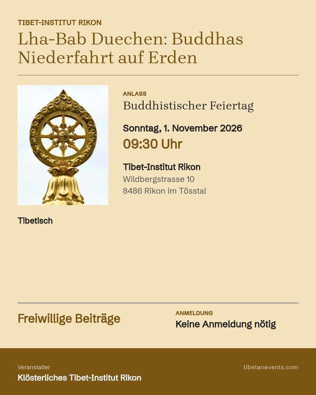 Poster: Lha-Bab Duechen – Buddhas Niederfahrt auf Erden