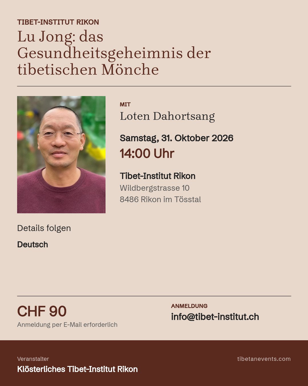 Poster: Lu Jong – das Gesundheitsgeheimnis der tibetischen Mönche