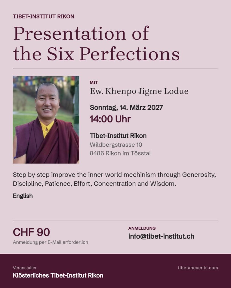 Presentation of the Six Perfections Poster