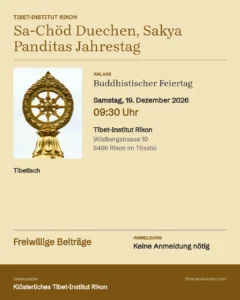 Poster: Sa-Chöd Duechen, Sakya Panditas Jahrestag