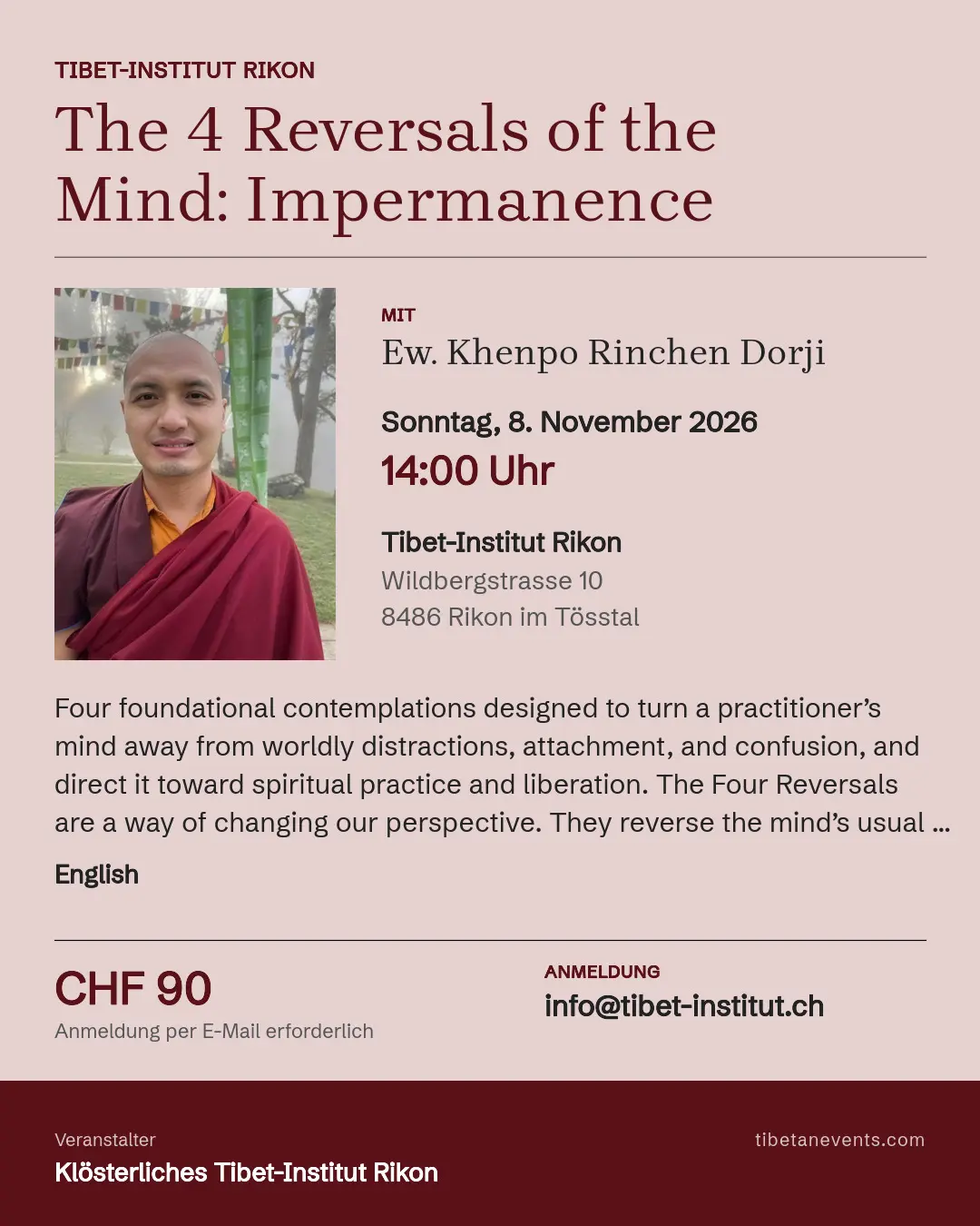 Poster: The 4 Reversals of the Mind – Impermanence