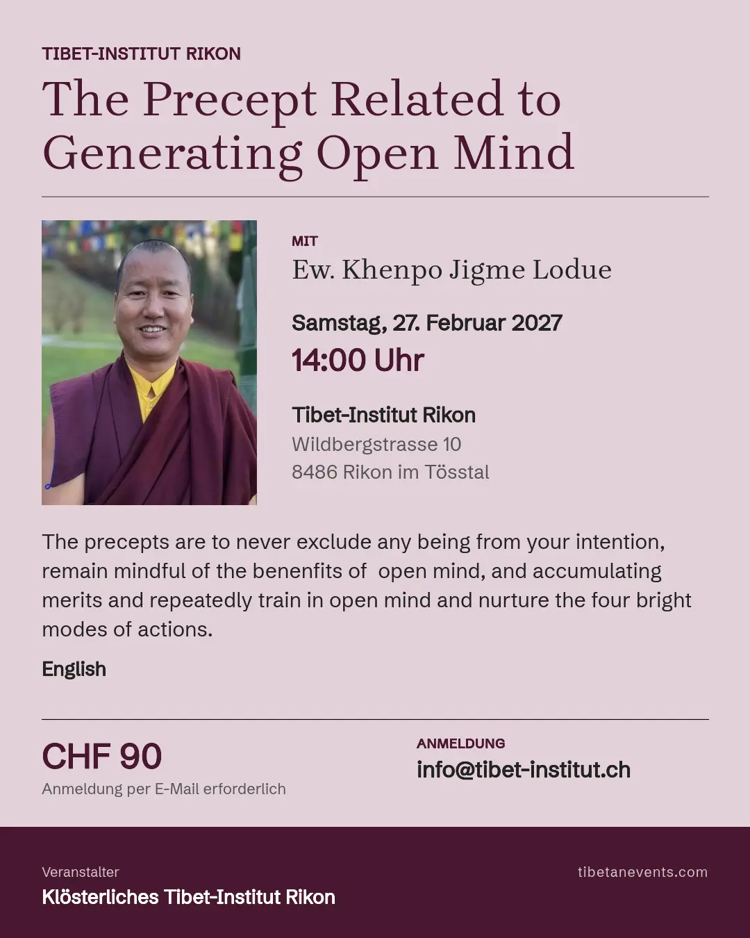 Poster: The Precept Related to Generating Open Mind