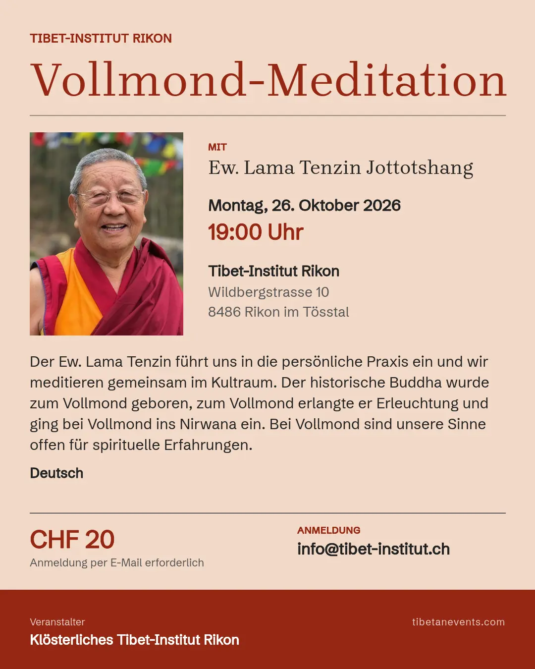 Poster: Vollmond-Meditation