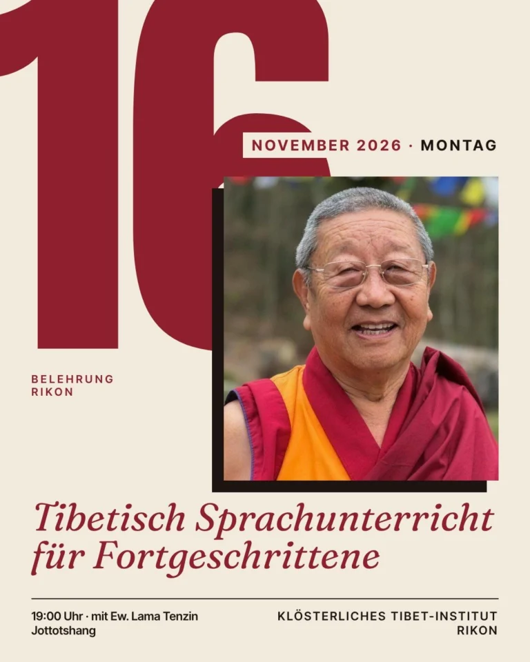 Poster for Tibetisch Sprachunterricht für Fortgeschrittene
