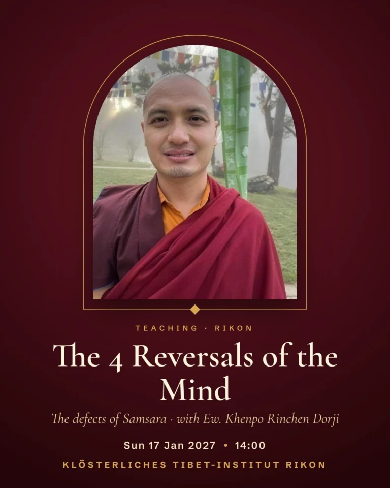 Poster for The 4 Reversals of the Mind – The defects of Samsara