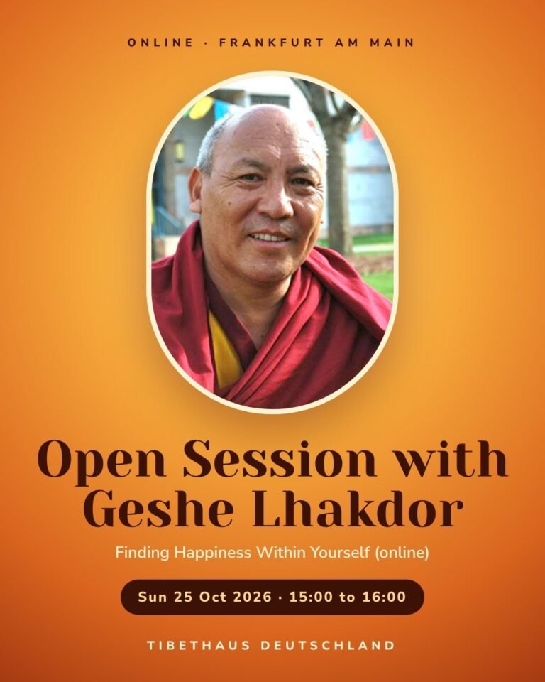 Poster for Open Session with Geshe Lhakdor