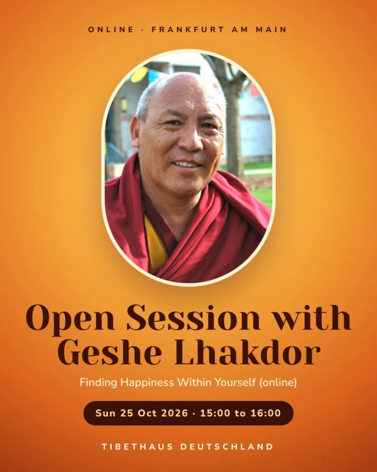 Poster for Open Session with Geshe Lhakdor