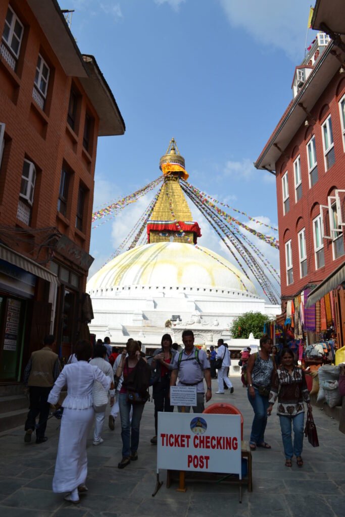 The Boudhanath stupa in Kathmandu, Nepal