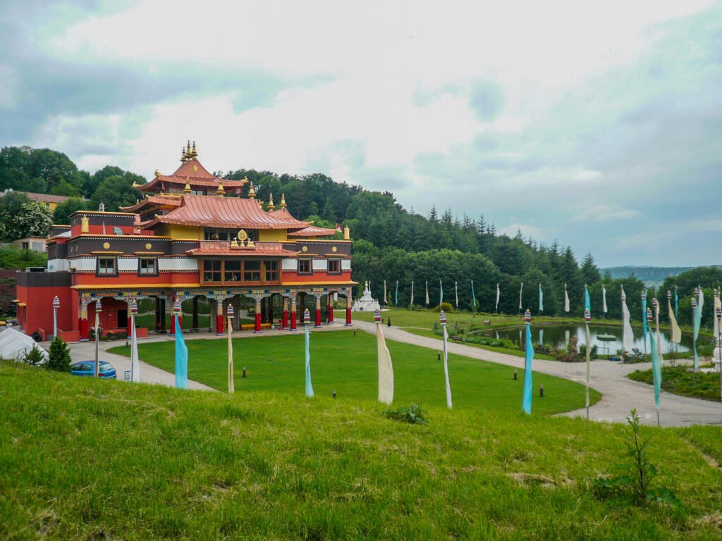 The Lerab Ling temple and its valley in the Languedoc, France