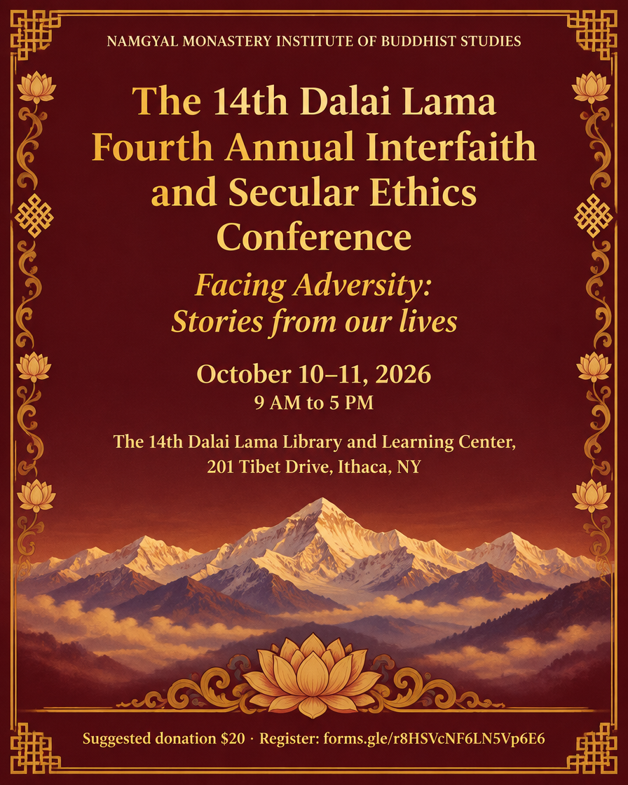Poster: The 14th Dalai Lama Fourth Annual Interfaith and Secular Ethics Conference