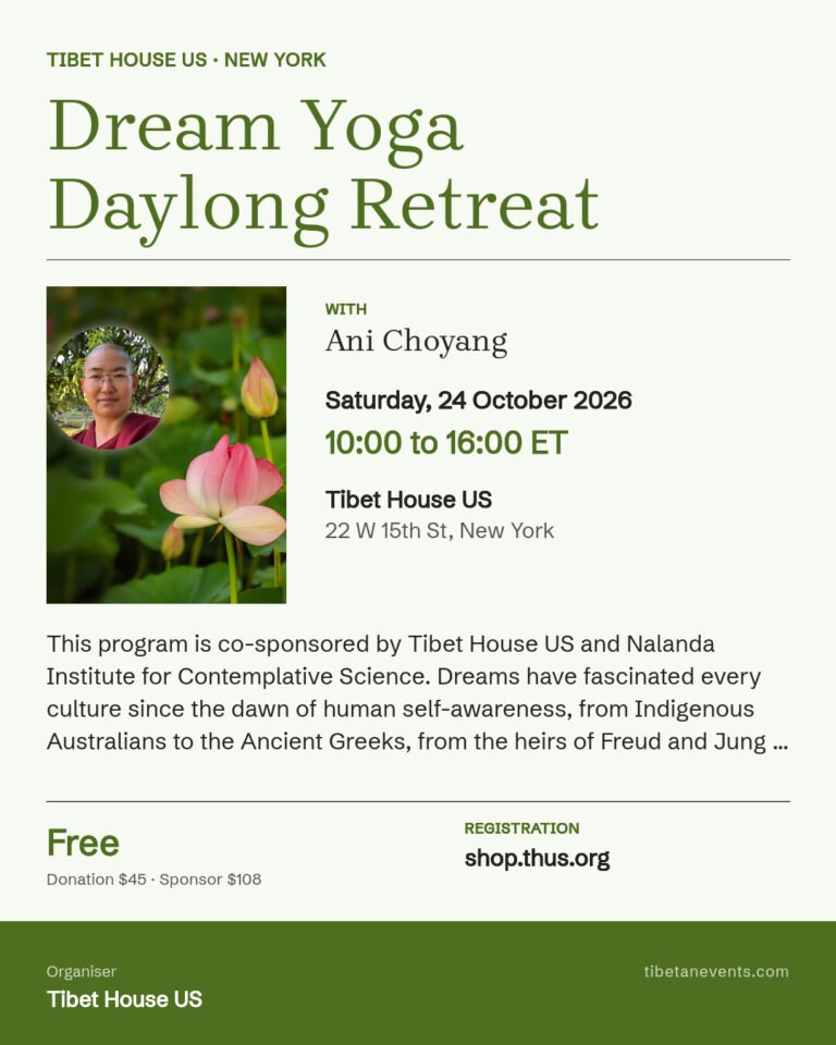 Poster for Dream Yoga Daylong Retreat