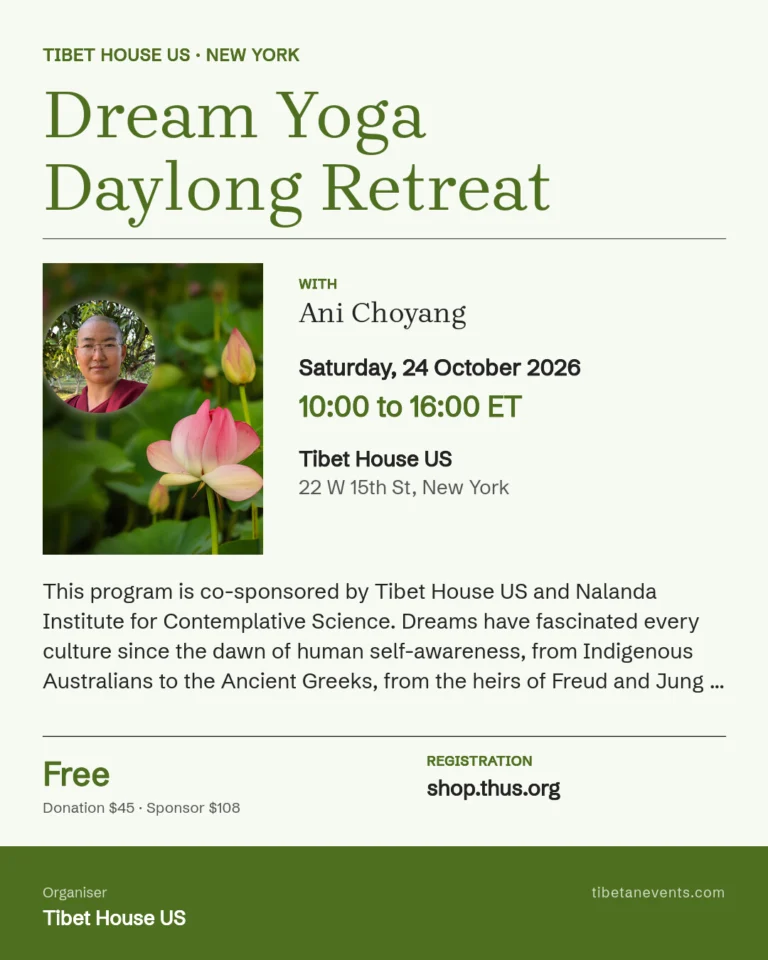 Poster: Dream Yoga Daylong Retreat