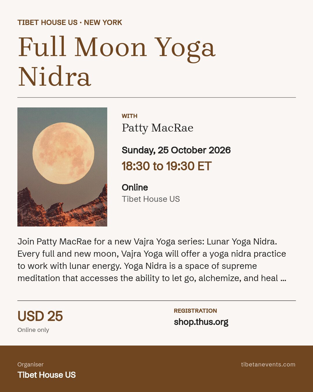 Poster: Full Moon Yoga Nidra