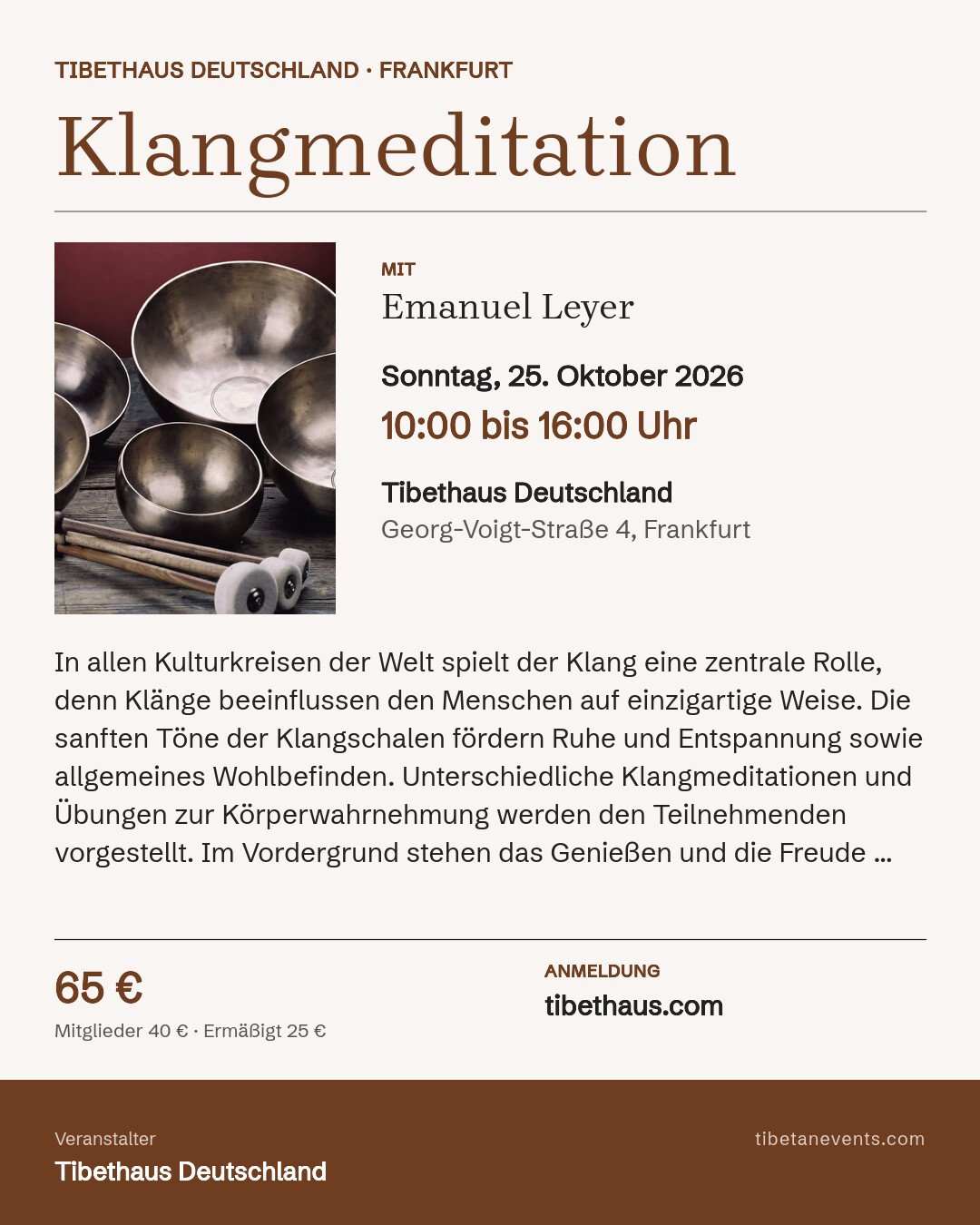 Poster: Klangmeditation