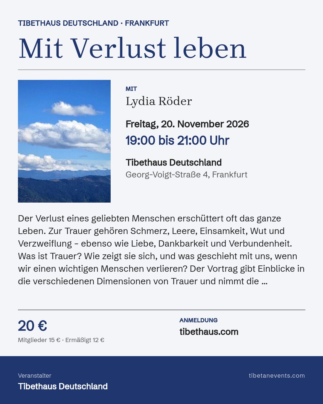 Poster: Mit Verlust leben