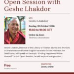 Poster for Open Session with Geshe Lhakdor