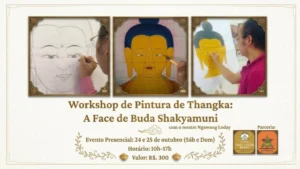 Poster: Workshop de Pintura de Thangka: A Face de Buda Shakyamuni
