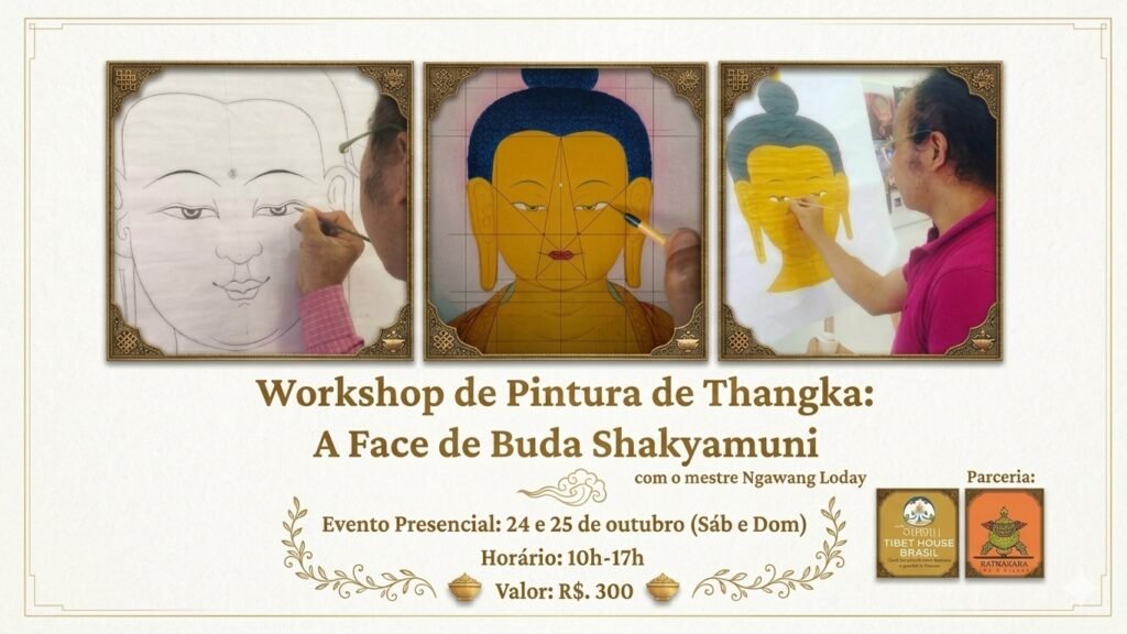 Poster: Workshop de Pintura de Thangka: A Face de Buda Shakyamuni